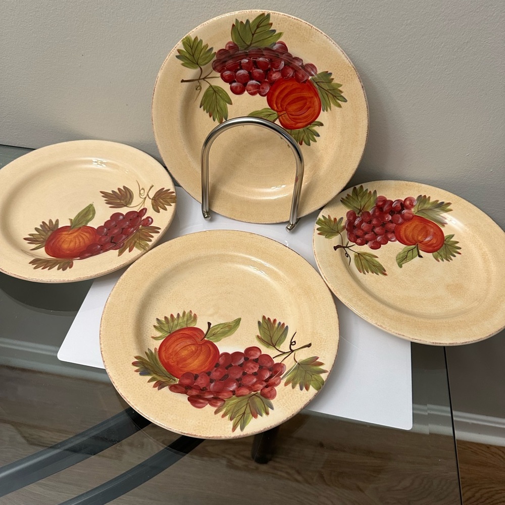 Fruit Design Ceramic Dinner Plates Set